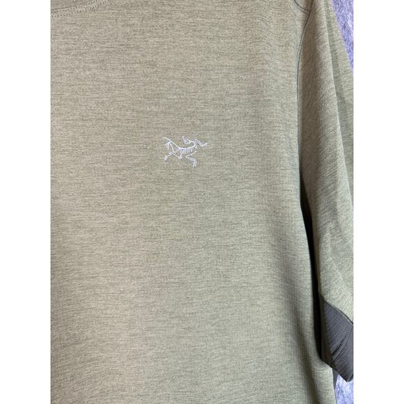 ARC'TERYX Mens Cormac Comp Green Panelled Jersey and Mesh T-Shirt - XL - Picture 2 of 8